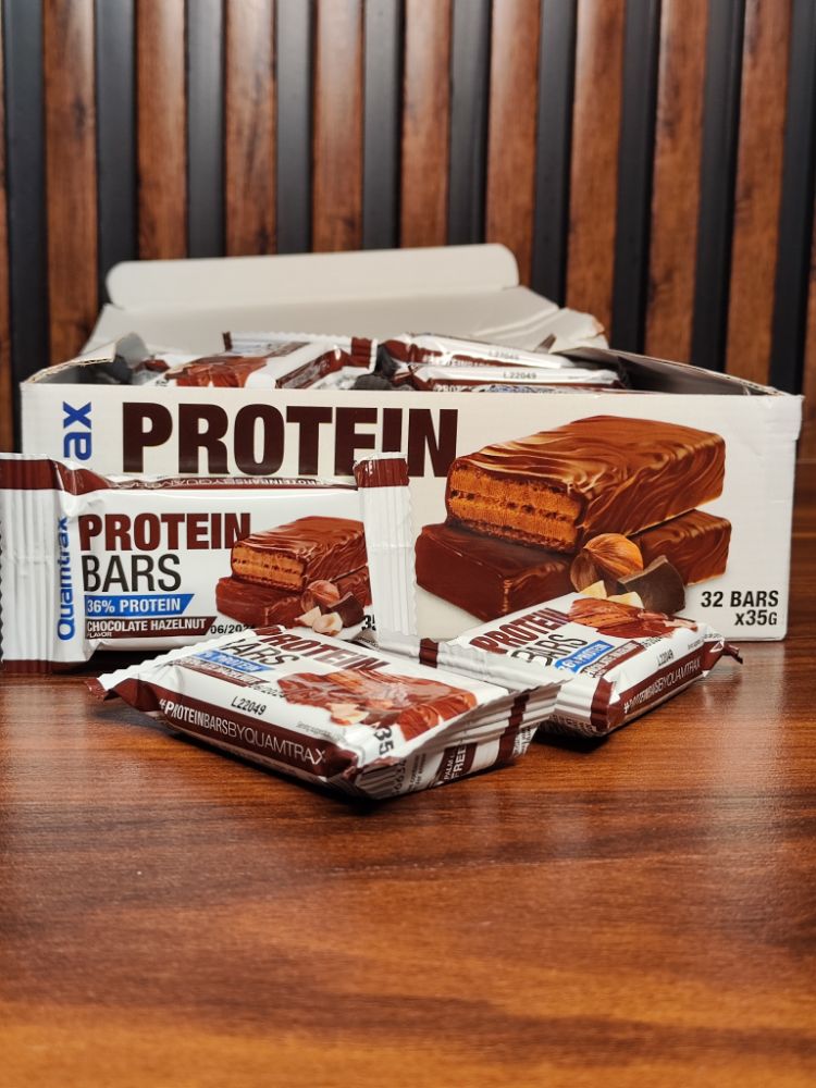 شکلات پروتئین بار کوامترکس ۳۲ عددی | Quamtrax protein bar chocolate - سم۷شاپ - sam۷shop