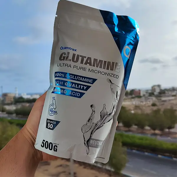 گلوتامین کوامترکس 500 گرمی | quamtrax glutamine ultra pure micronized-سم7شاپ-sam7shop