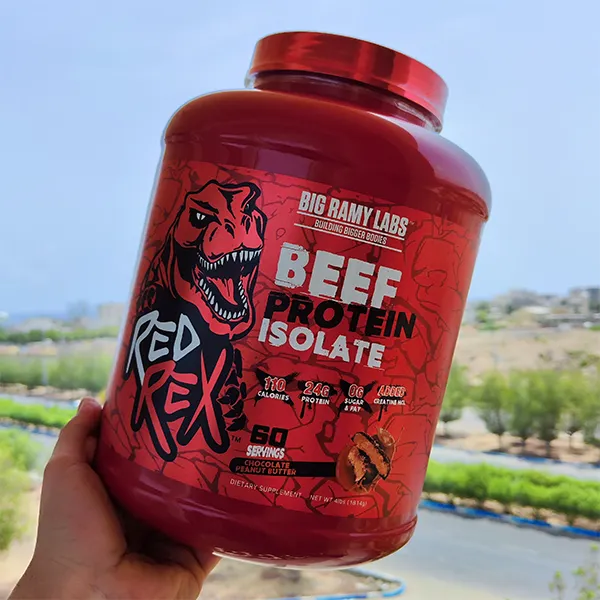 پروتئین ایزوله بیف red rex بیگ رامی | BIG RAMY LABS RED REX ۱۰۰% BEEF PROTEIN ISOLATE - سم۷شاپ - sam۷shop