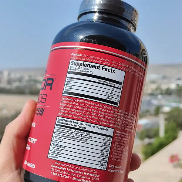 آمینو بیف کارنیور ماسل مدز | CARNIVOR BEEF AMINOS MUSCLEMEDS- سم7شاپ- sam7shop