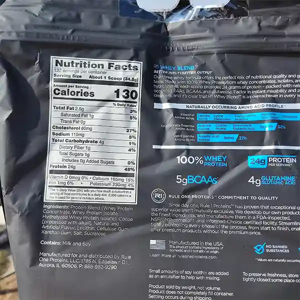 پروتئین وی رول وان کیسه ای | Rule 1 Whey Blend 10LBS- سم سون شاپ- sam7shop.ir