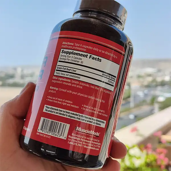 مکمل جگر گوشت گاو  ماسل مدز 180 عددی | MuscleMeds Carnivor Beef Liver- سم سون شاپ- sam7shop.ir