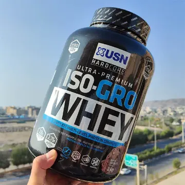 پروتئین ایزو گرو یو اس ان | USN ISO-GRO Whey Isolate Protein Powder- سم سون شاپ- sam7shop.ir