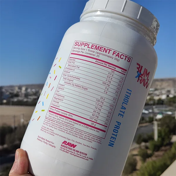 پروتئین وی ایزوله راو ناتریشن | RAW NUTRITION Whey Protein Isolate- سم سون شاپ-sam7shop.ir