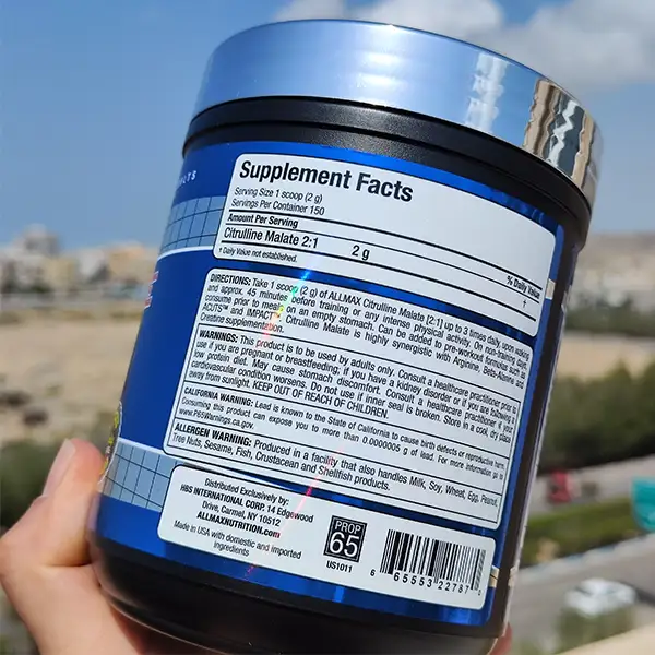 سیترولین مالات آلمکس | ALLMAX Citrulline Malate 2:1- سم سون شاپ-sam7shop.ir