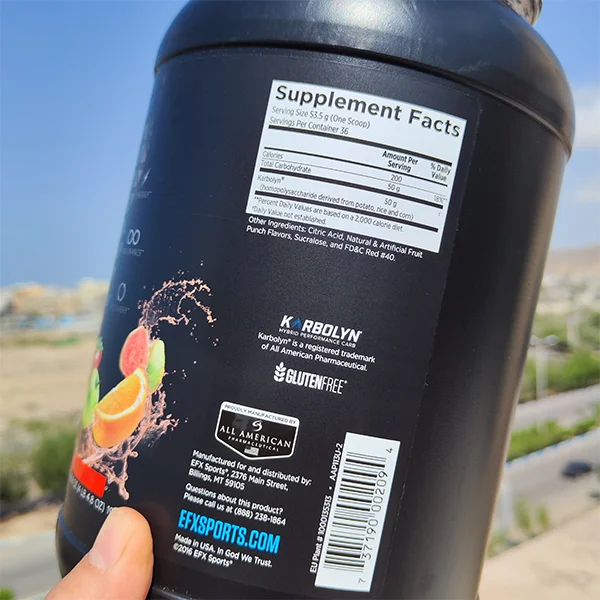 کربوهیدرات ای اف ایکس اسپورتس کربولین فیول |  EFX Sports Karbolyn Fuel- سم سون شاپ- sam7shop.ir